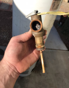 T&P Valve removed , safety valve for water heater