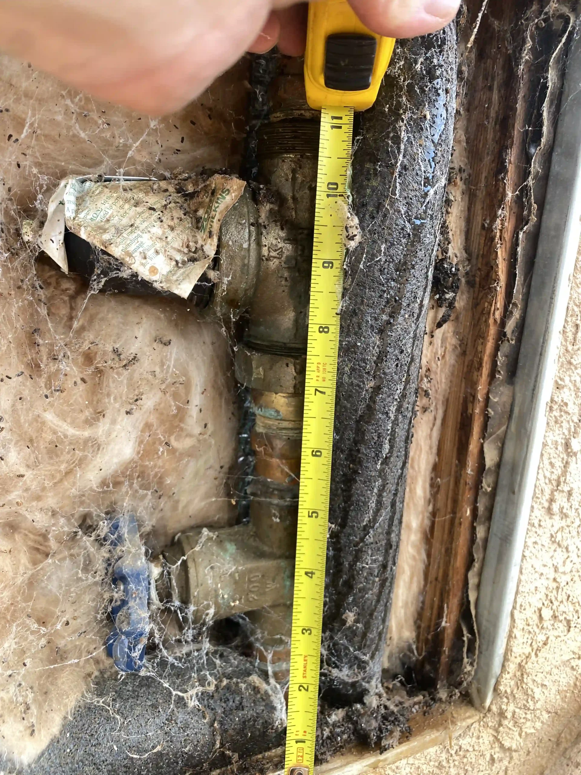 pressure reducing valve installation in Hesperia inside wall