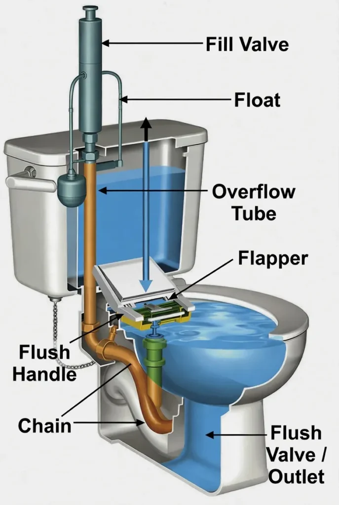 running toilet repair