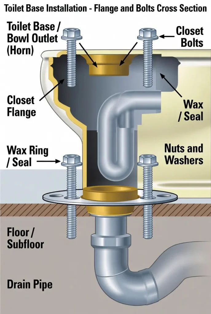 loose toilet repair and toilet flange repair in the Victor Valley